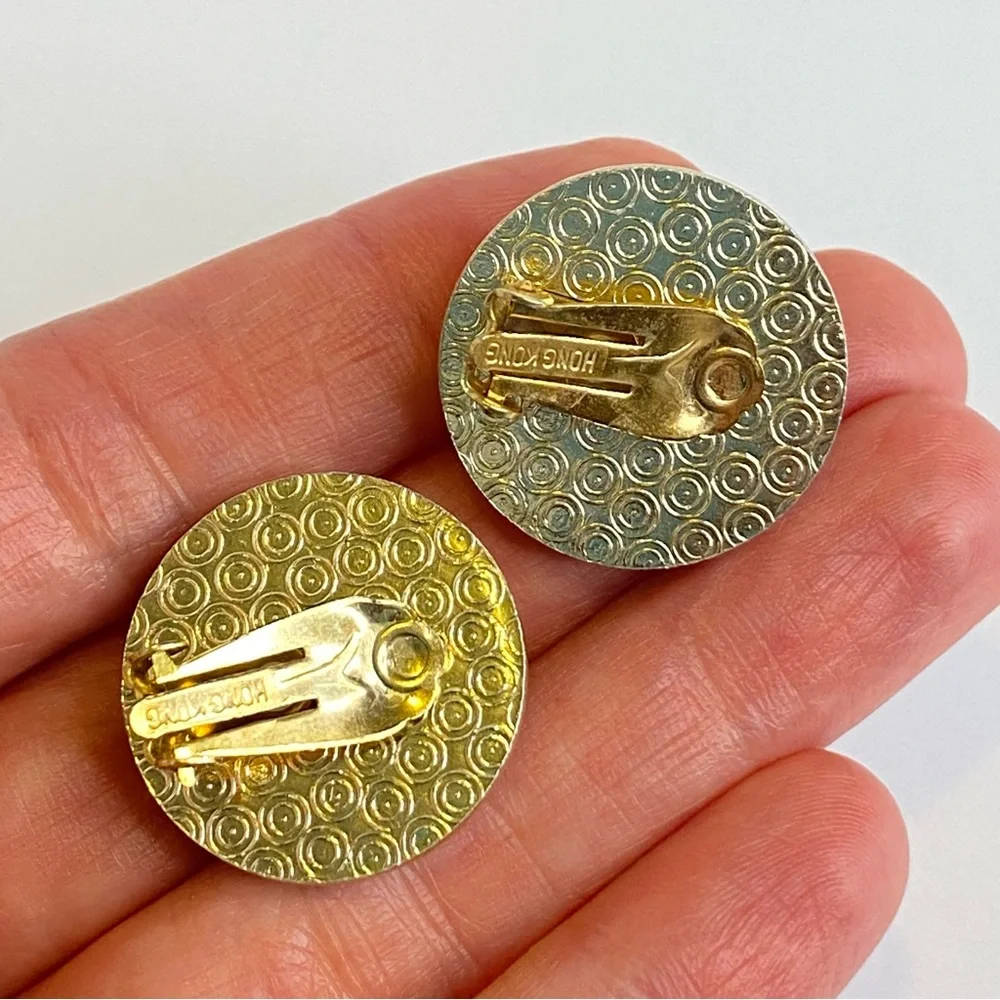 Vintage Monet Trifari Hong‎ Kong Clip On Earrings Lot of Three